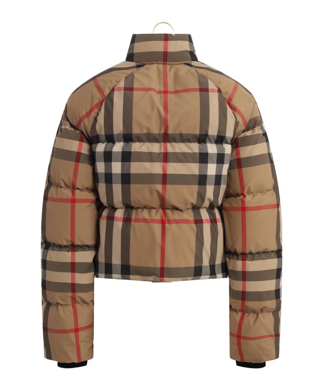 BURBERRY Бежевый полиэстеровый пуховик, фото 2