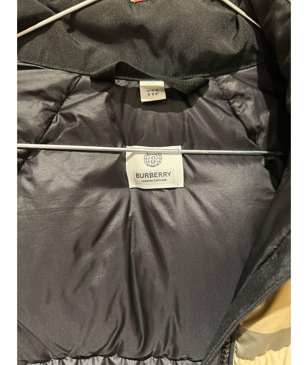 BURBERRY Бежевый полиэстеровый пуховик, фото 3