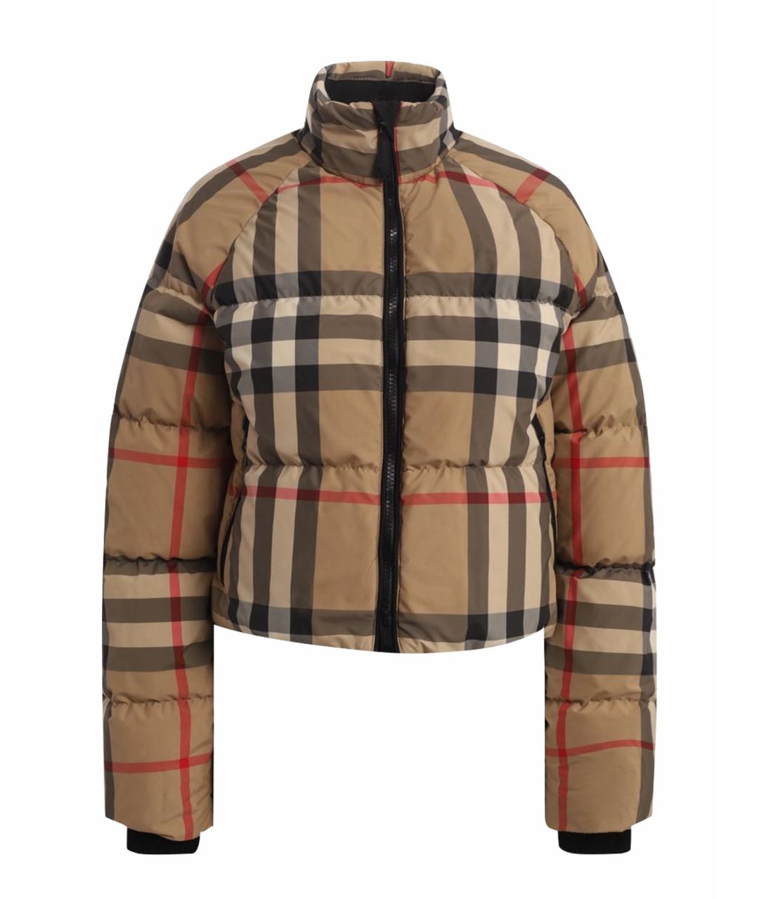 BURBERRY Бежевый полиэстеровый пуховик, фото 1