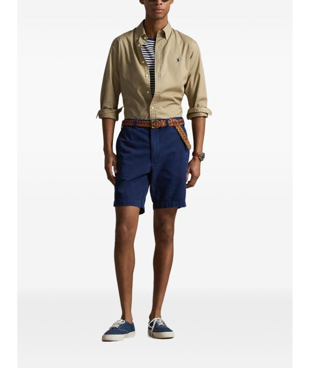 POLO RALPH LAUREN Бежевая хлопковая кэжуал рубашка, фото 2