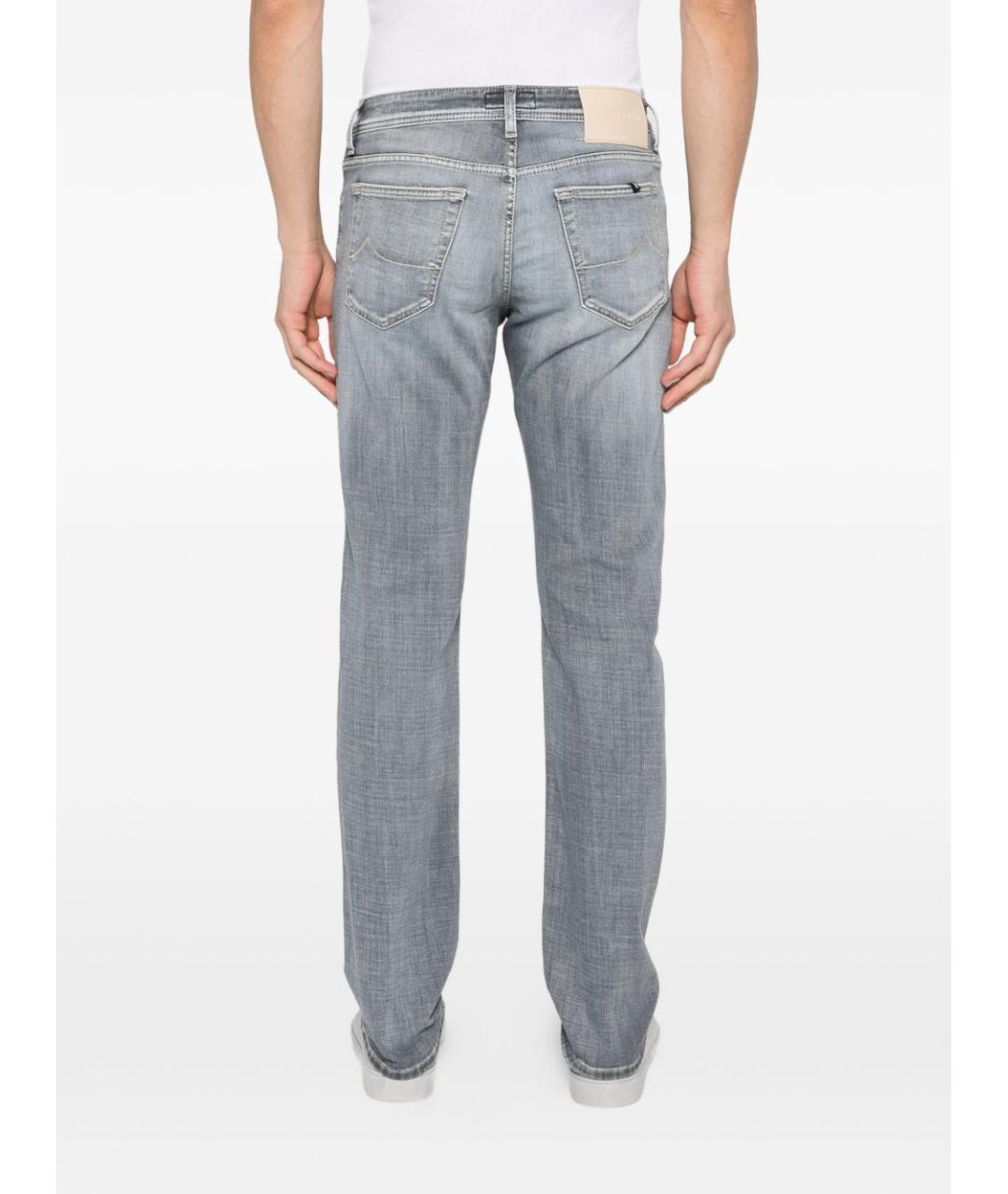 JACOB COHEN Синие хлопковые прямые джинсы, фото 5