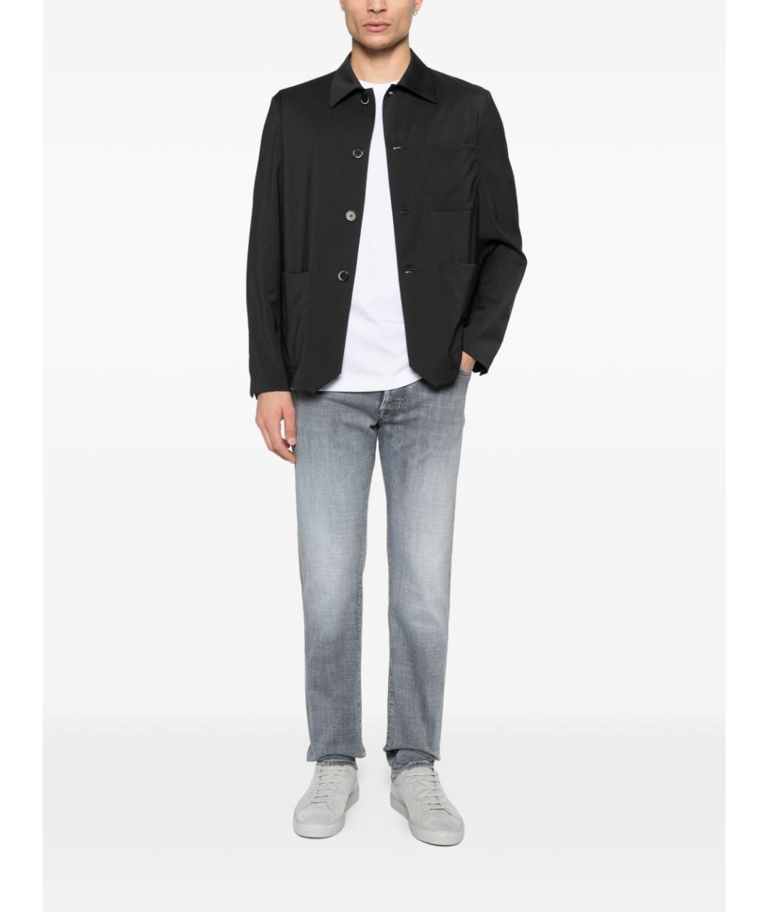 JACOB COHEN Синие хлопковые прямые джинсы, фото 3