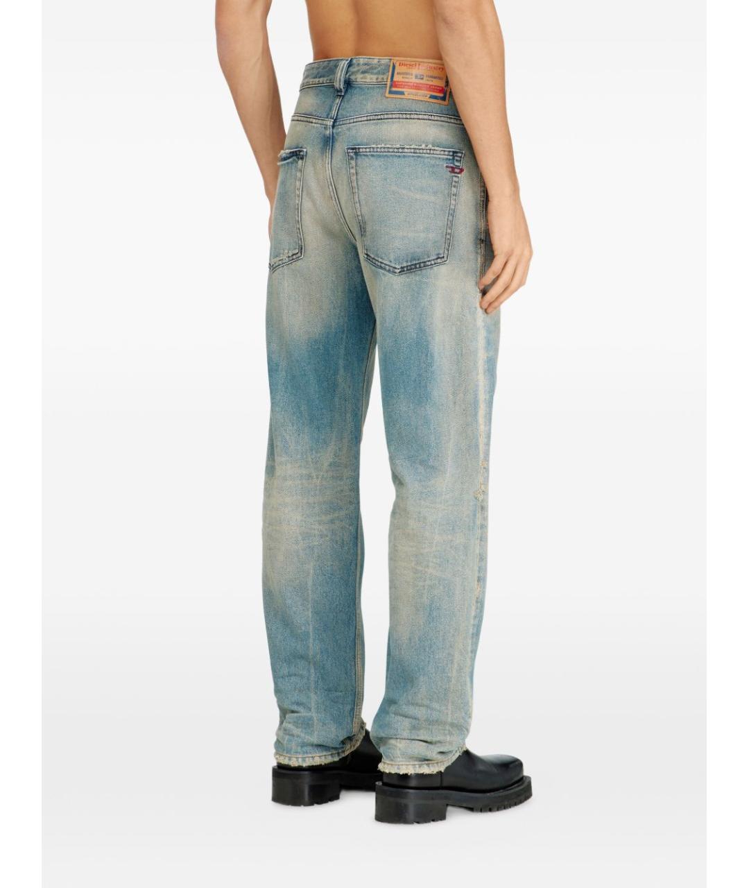 DIESEL Синие хлопковые прямые джинсы, фото 4