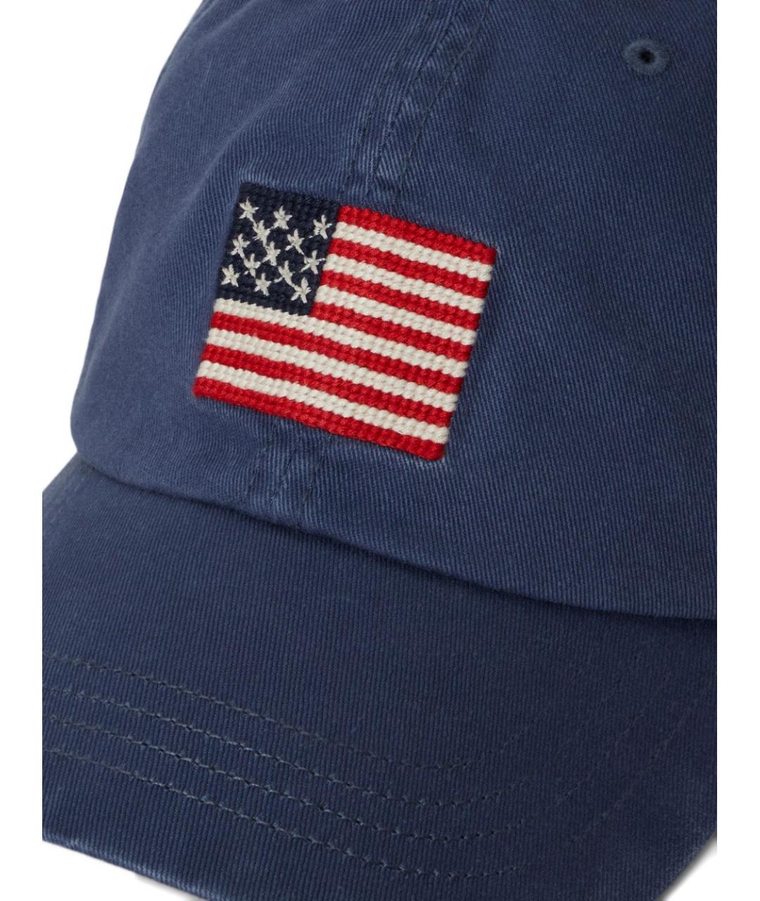 POLO RALPH LAUREN Синяя хлопковая кепка/бейсболка, фото 2