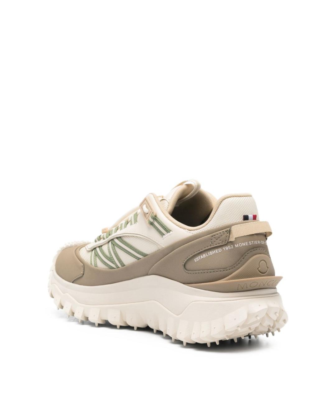 MONCLER Бежевые низкие кроссовки / кеды, фото 3