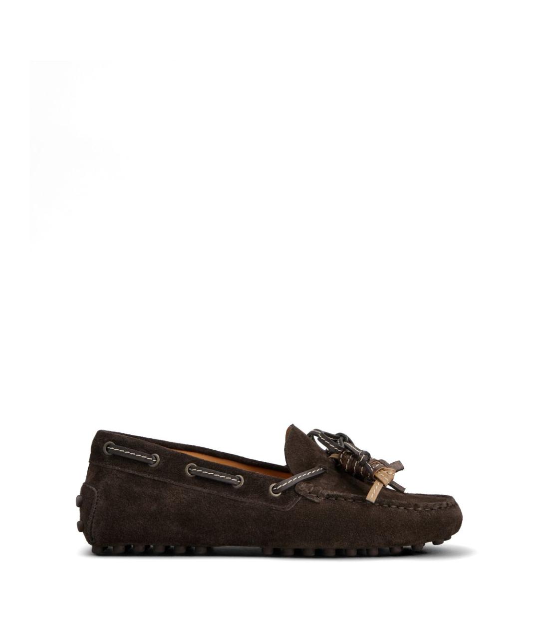 TOD'S Коричневые кожаные мокасины, фото 1