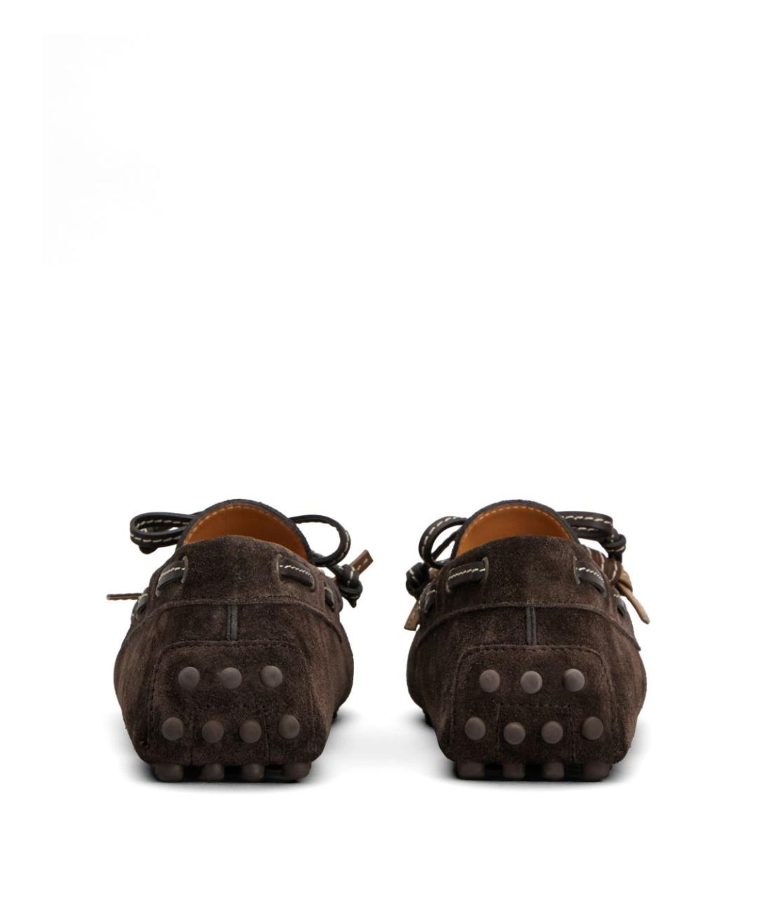 TOD'S Коричневые кожаные мокасины, фото 4
