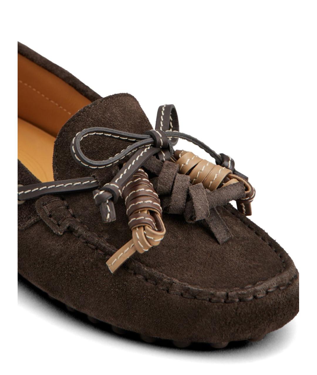 TOD'S Коричневые кожаные мокасины, фото 5