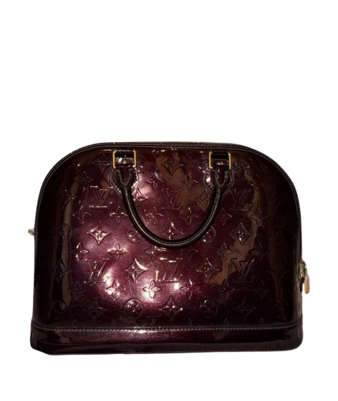 LOUIS VUITTON Фиолетовая сумка с короткими ручками из лакированной кожи, фото 1