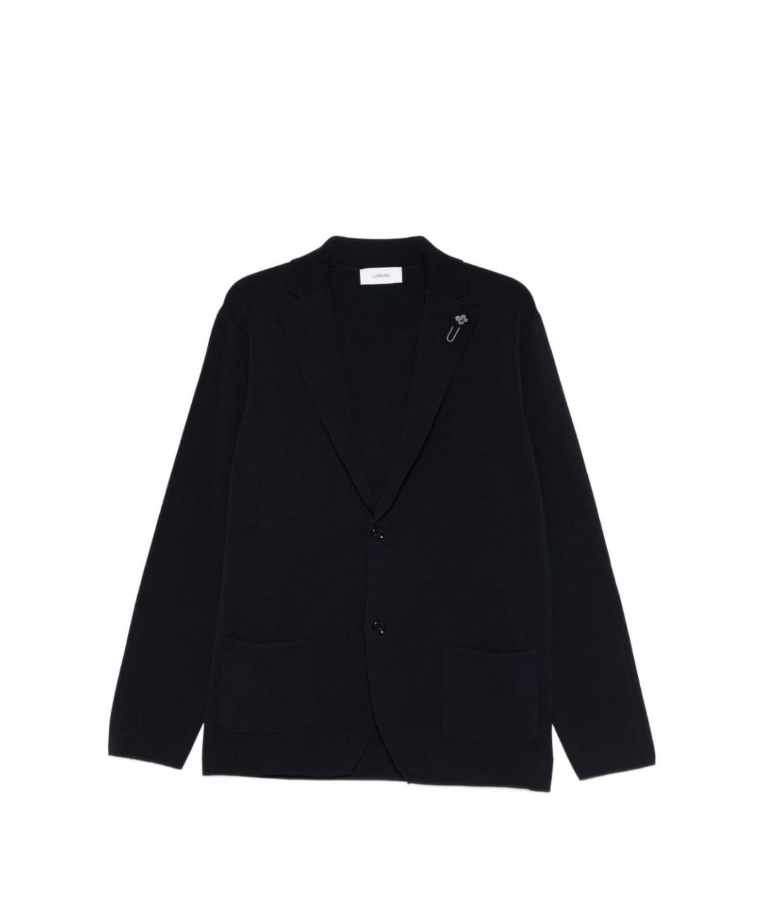 LARDINI Синий хлопковый пиджак, фото 1