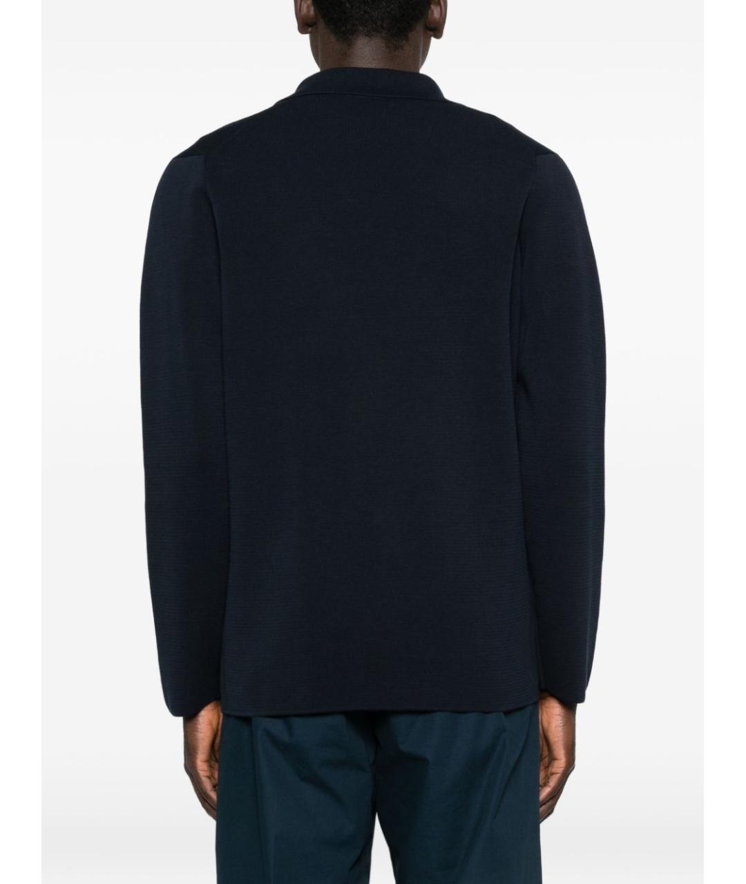 LARDINI Синий хлопковый пиджак, фото 2