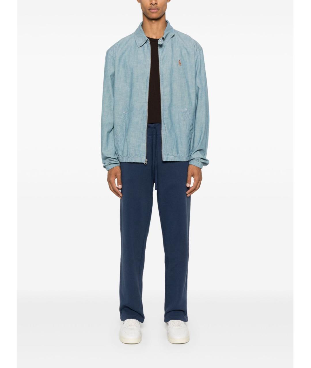 POLO RALPH LAUREN Синие хлопковые повседневные брюки, фото 5