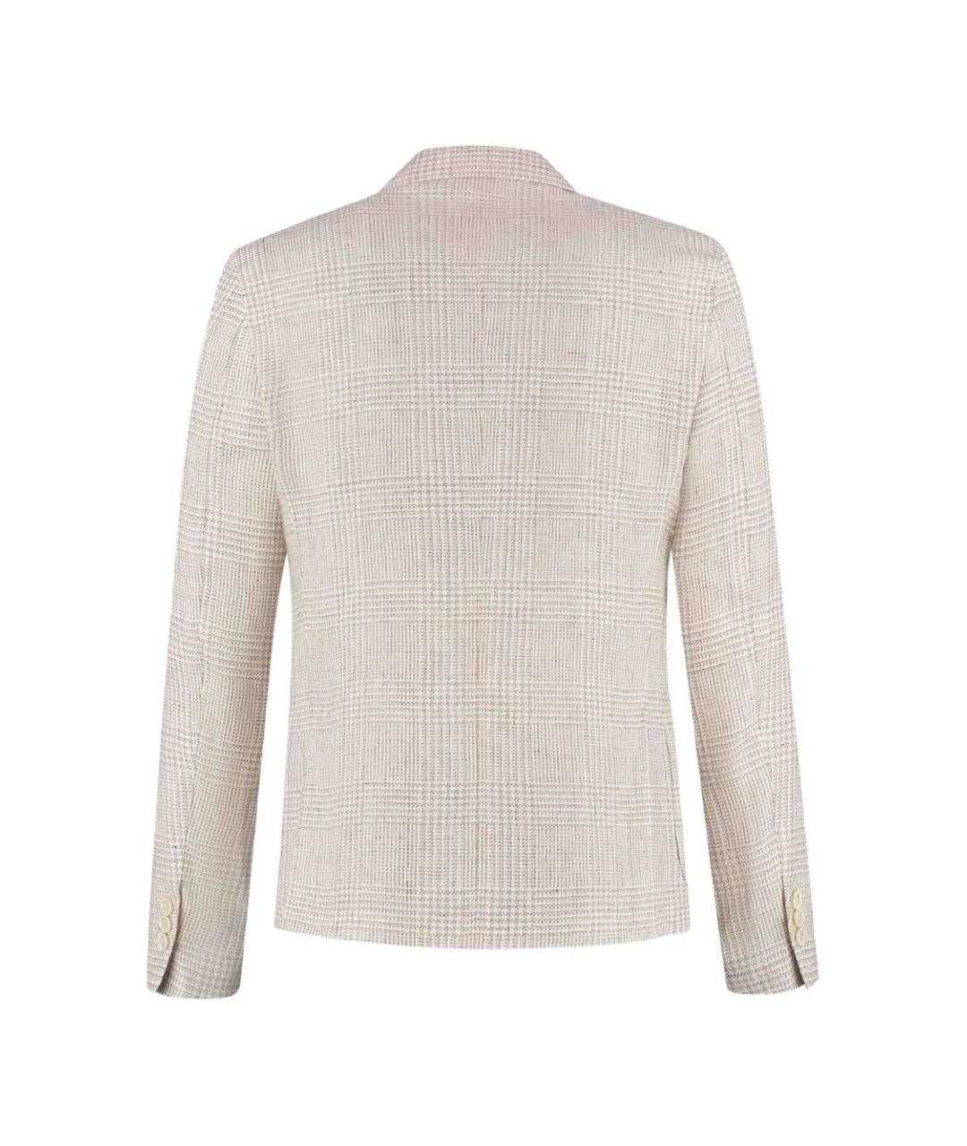 LARDINI Бежевый льняной пиджак, фото 2