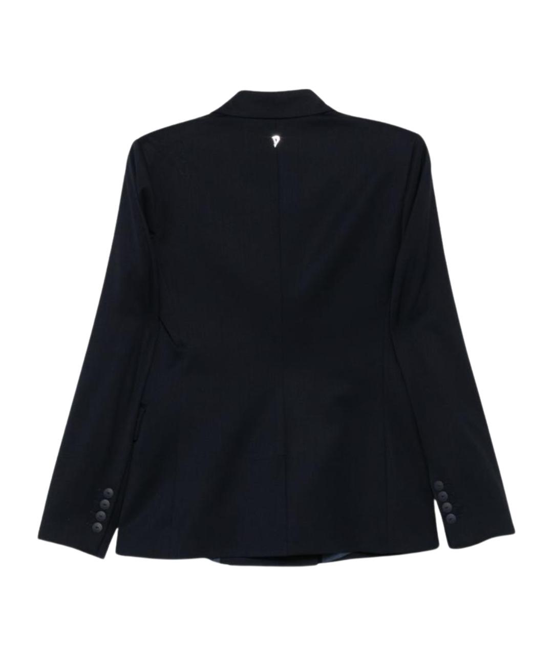 DONDUP Темно-синий шерстяной жакет/пиджак, фото 2