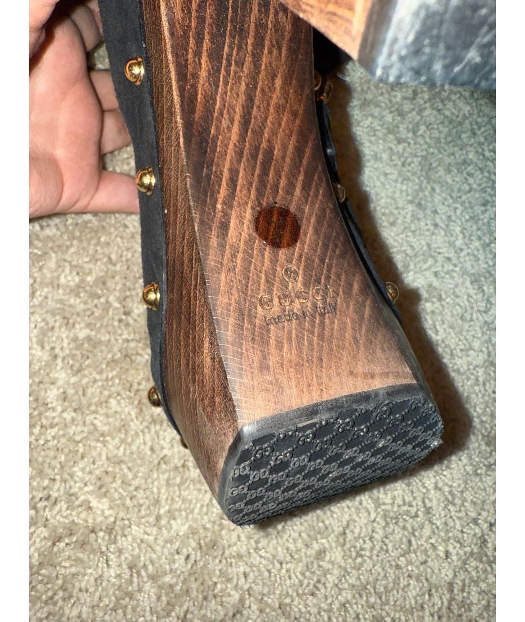 GUCCI Черные замшевые ботильоны, фото 4