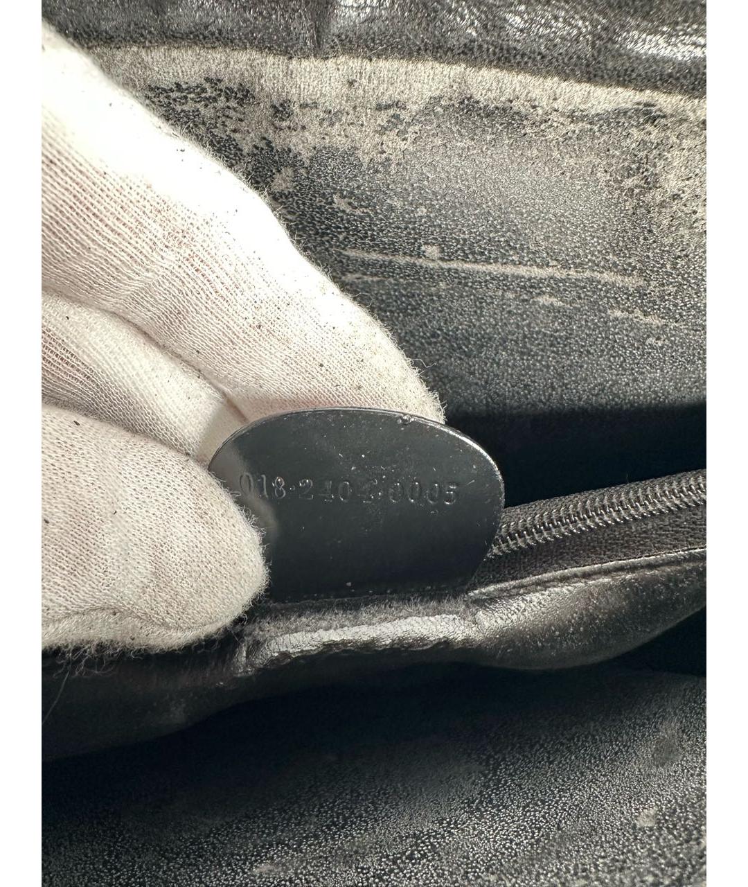 GUCCI Черная кожаная барсетка, фото 7