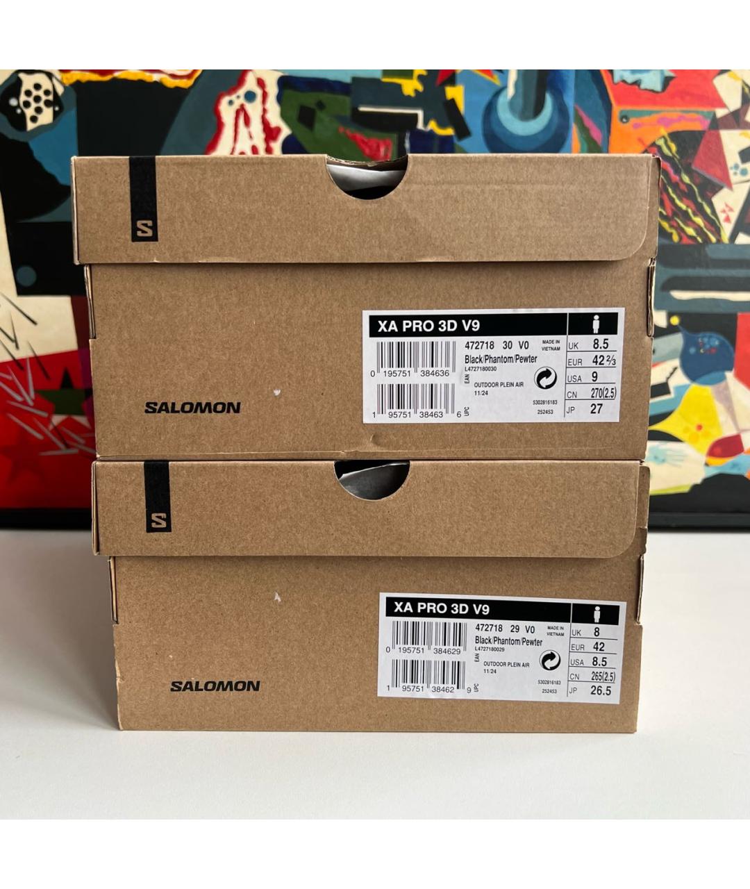 SALOMON Черные синтетические низкие кроссовки / кеды, фото 8