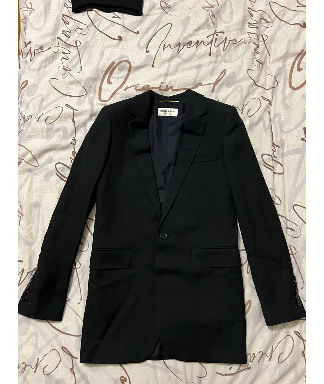 SAINT LAURENT Черный шерстяной жакет/пиджак, фото 6
