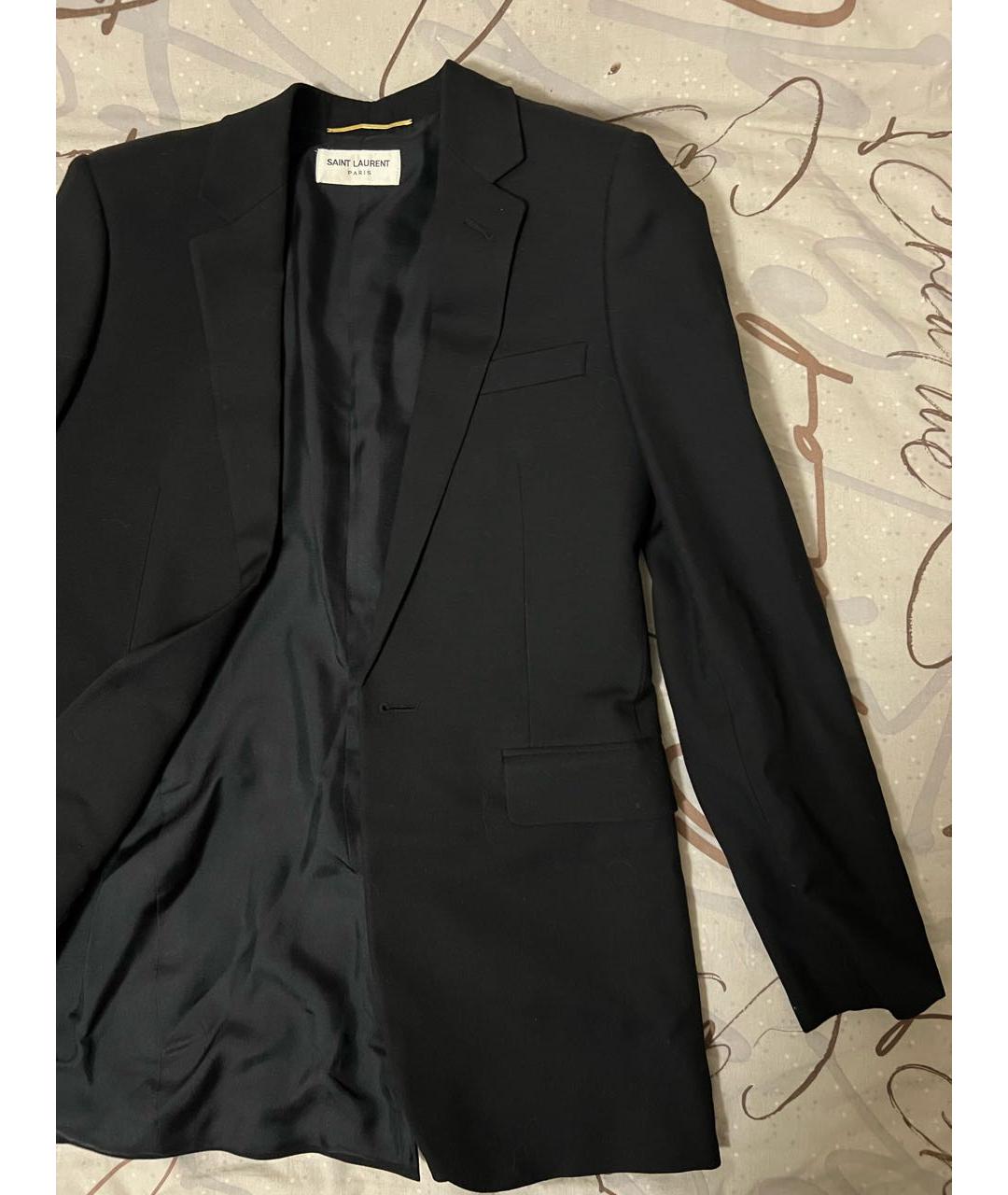 SAINT LAURENT Черный шерстяной жакет/пиджак, фото 3