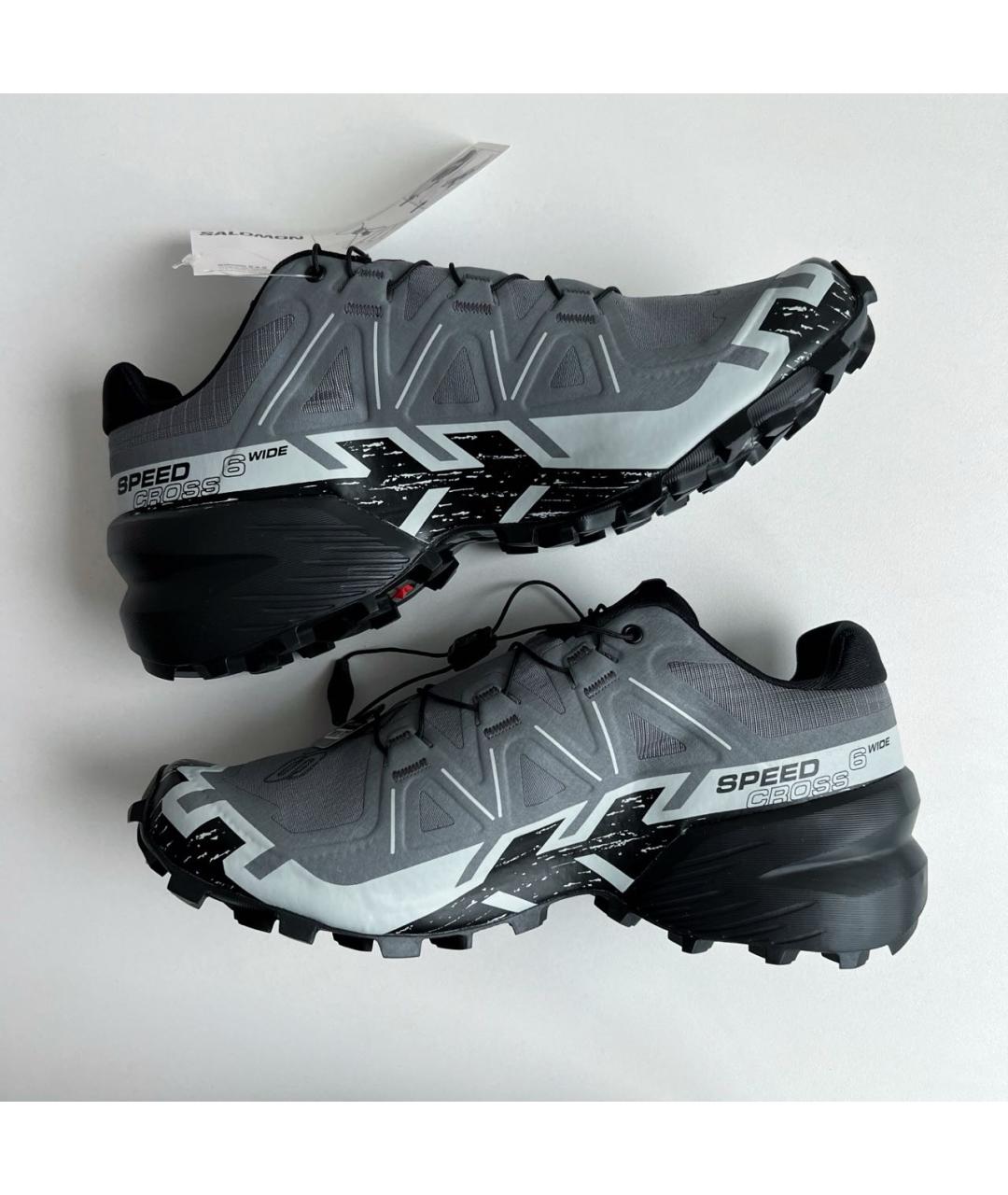 SALOMON Серые синтетические низкие кроссовки / кеды, фото 3