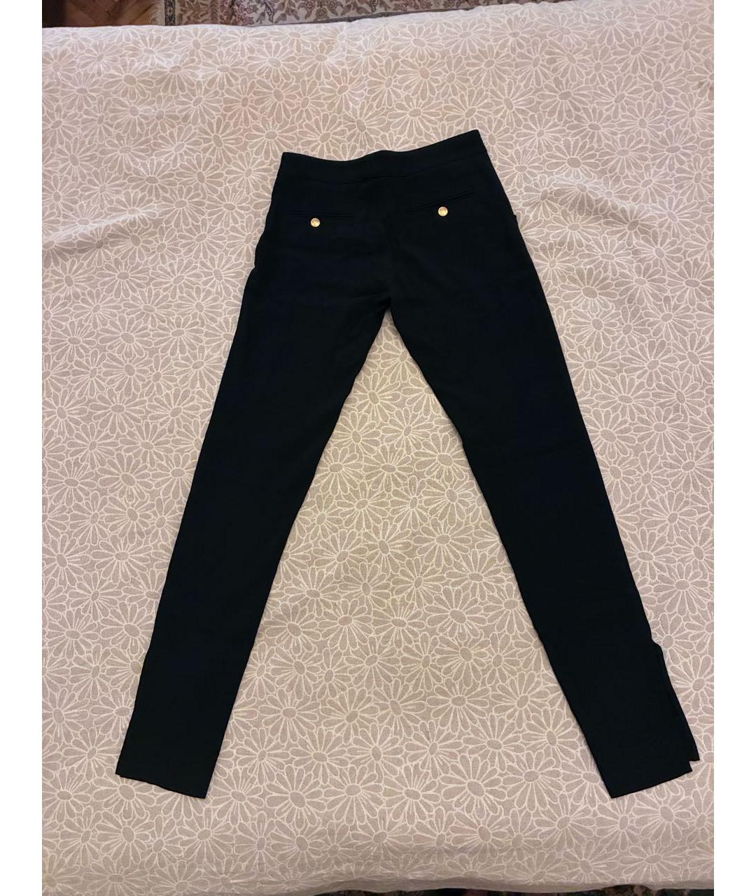 GUCCI Черные вискозные прямые брюки, фото 2