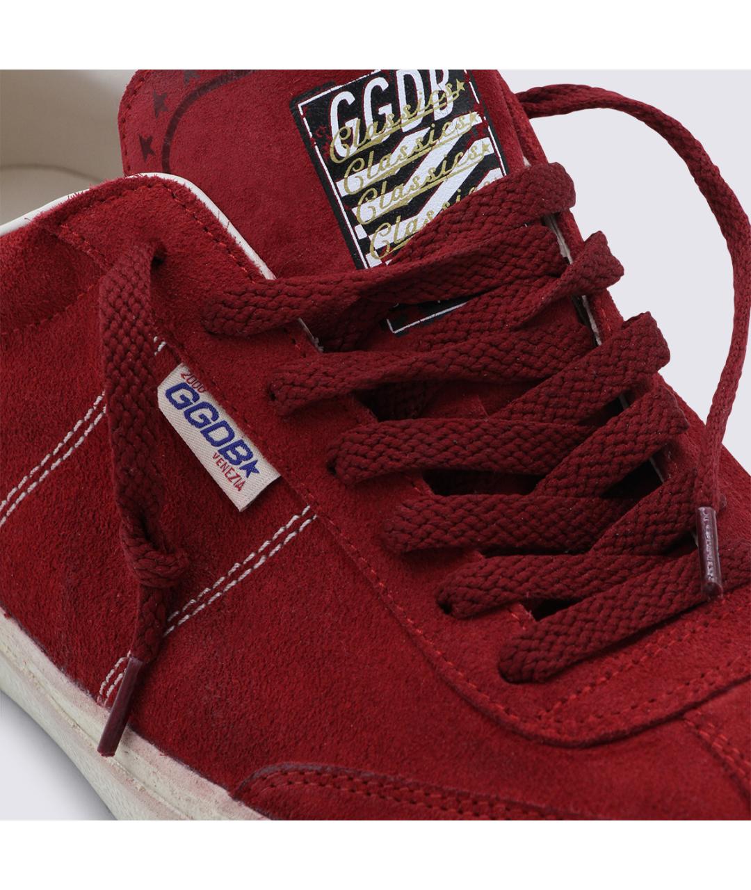 GOLDEN GOOSE DELUXE BRAND Красные замшевые низкие кроссовки / кеды, фото 4