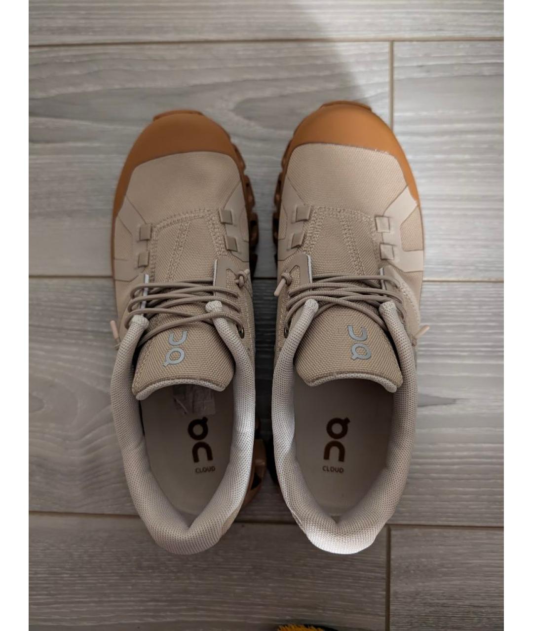 ON Бежевые текстильные кроссовки, фото 3
