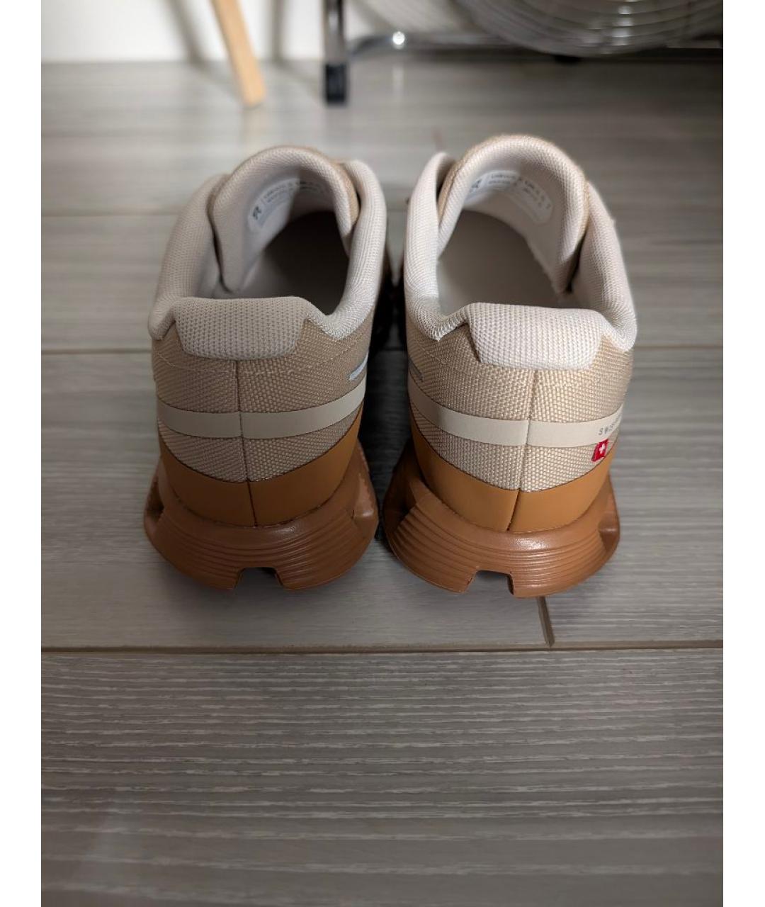 ON Бежевые текстильные кроссовки, фото 4