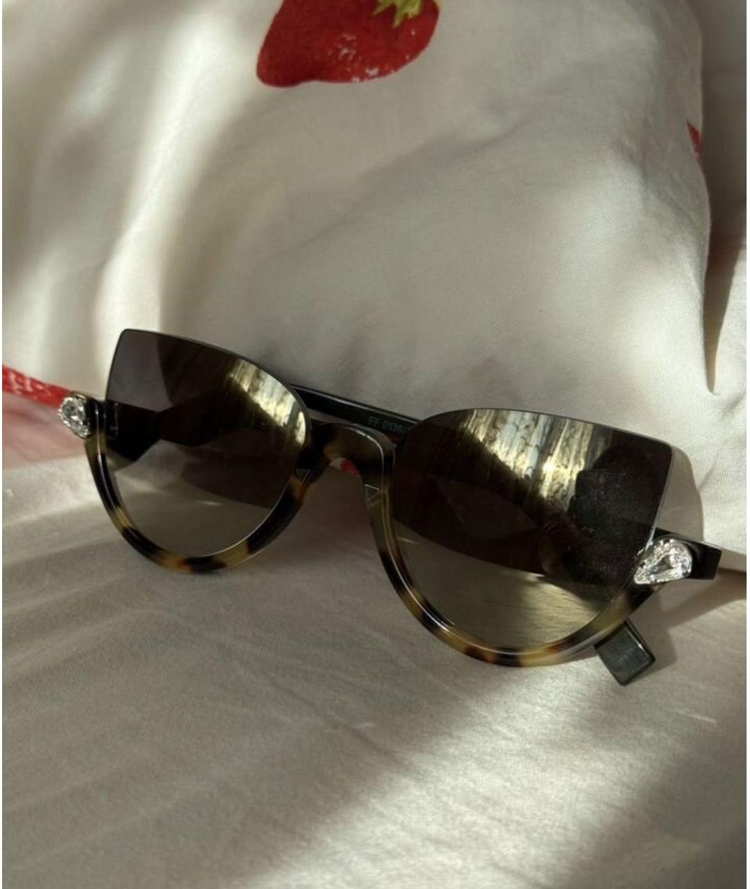 FENDI Мульти пластиковые солнцезащитные очки, фото 7