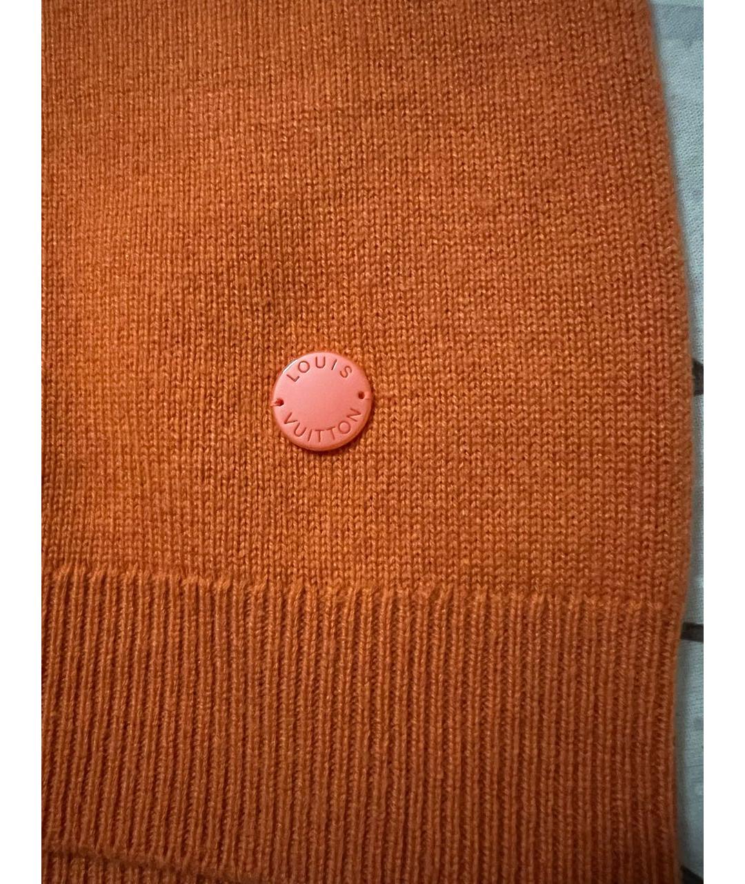 LOUIS VUITTON Оранжевый кашемировый джемпер / свитер, фото 4