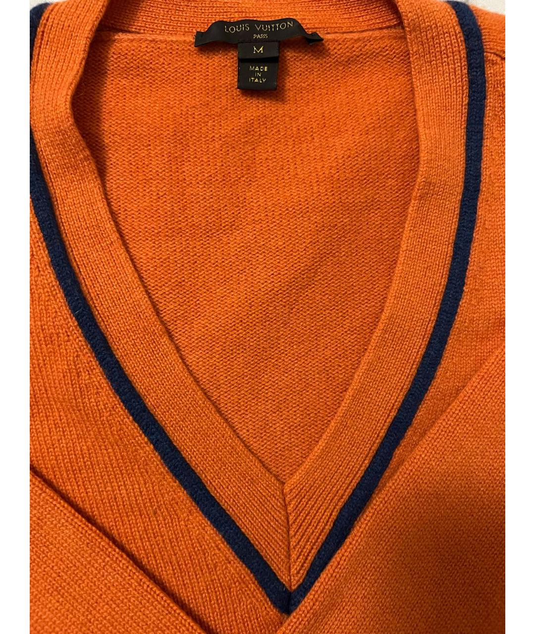 LOUIS VUITTON Оранжевый кашемировый джемпер / свитер, фото 5
