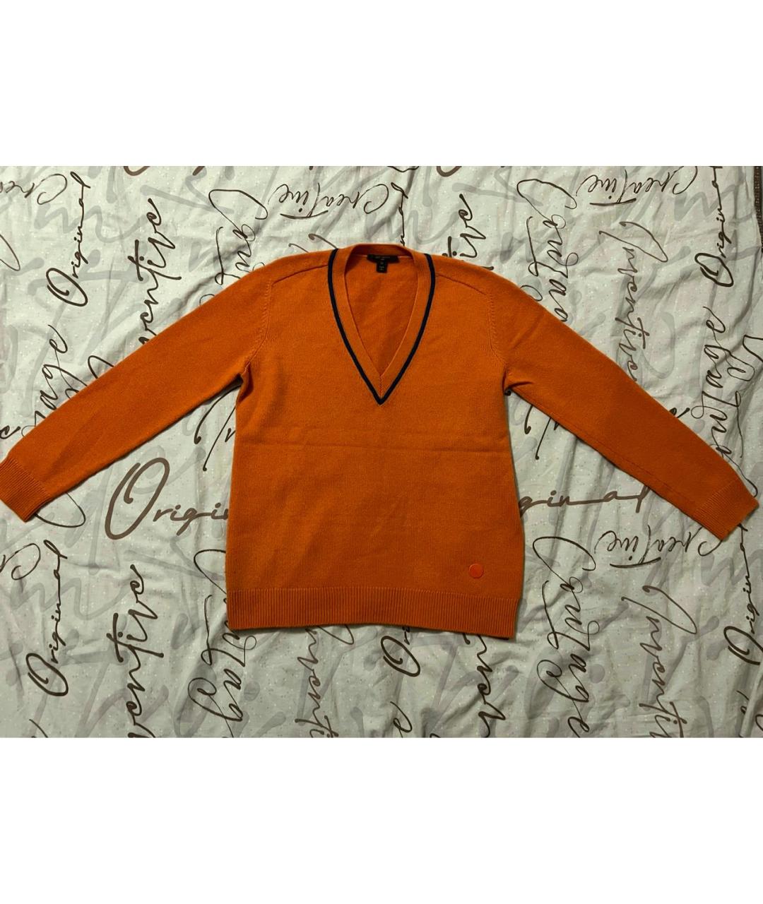 LOUIS VUITTON Оранжевый кашемировый джемпер / свитер, фото 8