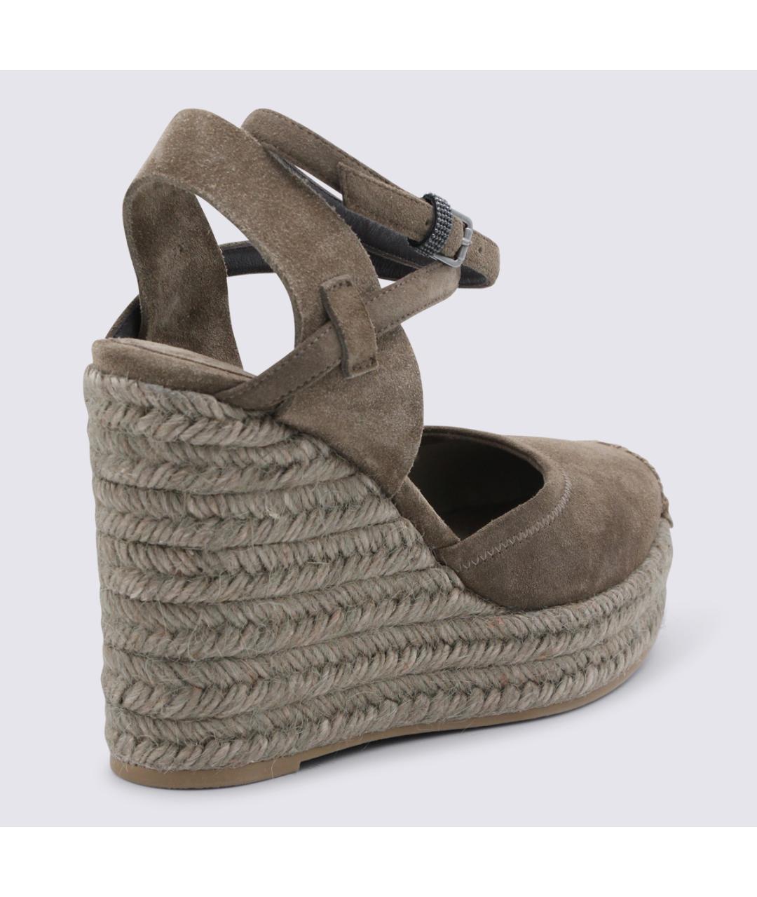 BRUNELLO CUCINELLI Коричневые замшевые туфли, фото 3