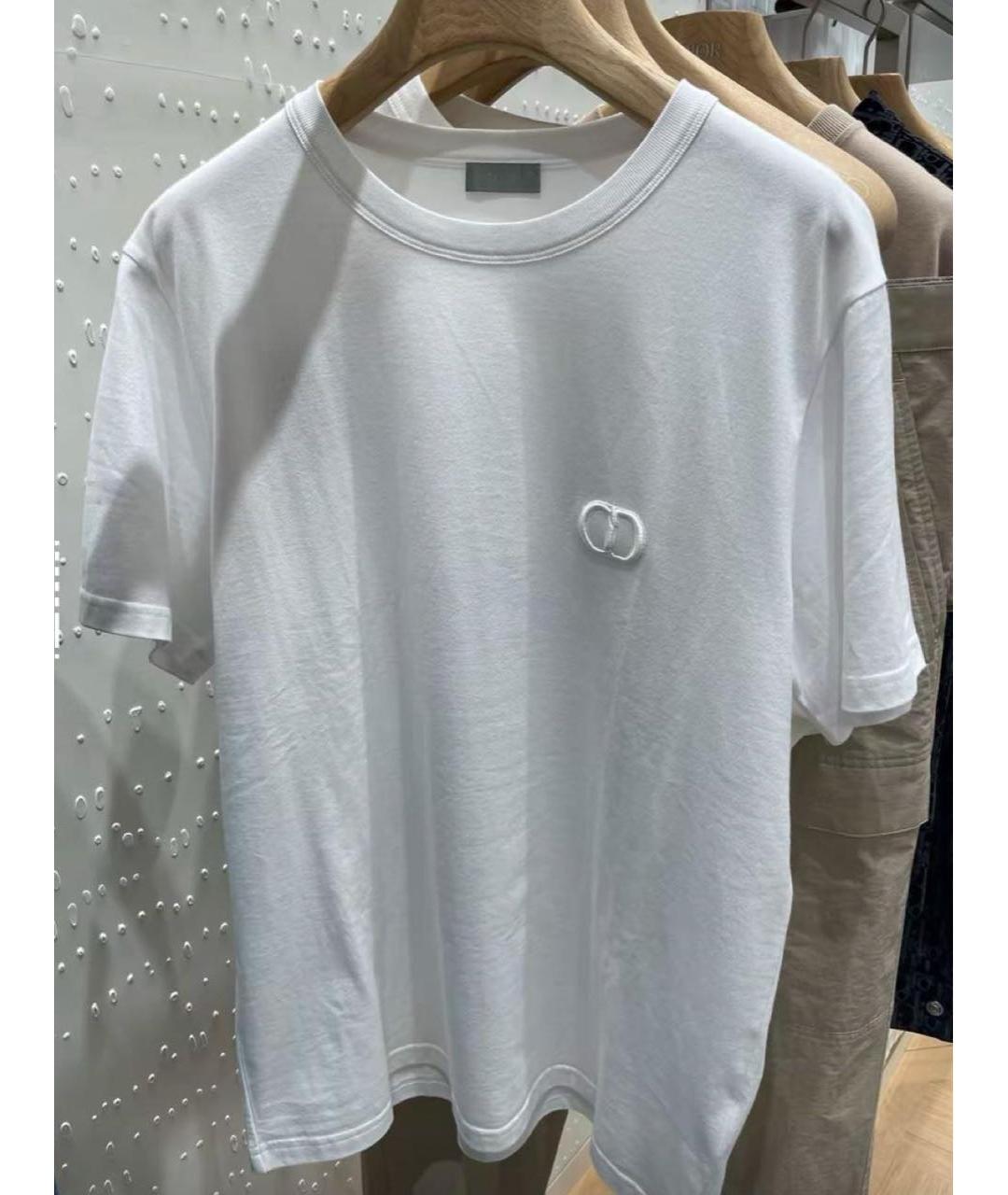CHRISTIAN DIOR Белая хлопковая футболка, фото 4