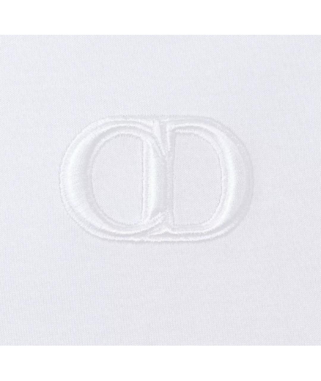 CHRISTIAN DIOR Белая хлопковая футболка, фото 3