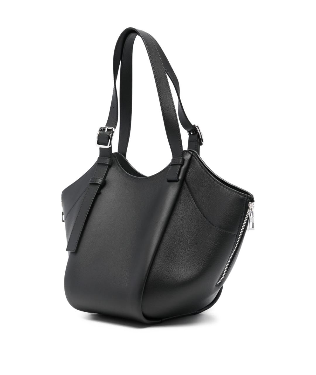 LOEWE Черная кожаная сумка тоут, фото 4