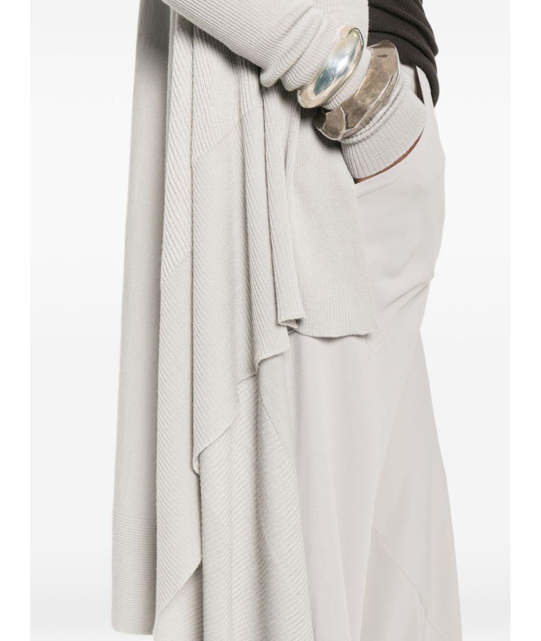 RICK OWENS Серый шерстяной кардиган, фото 3