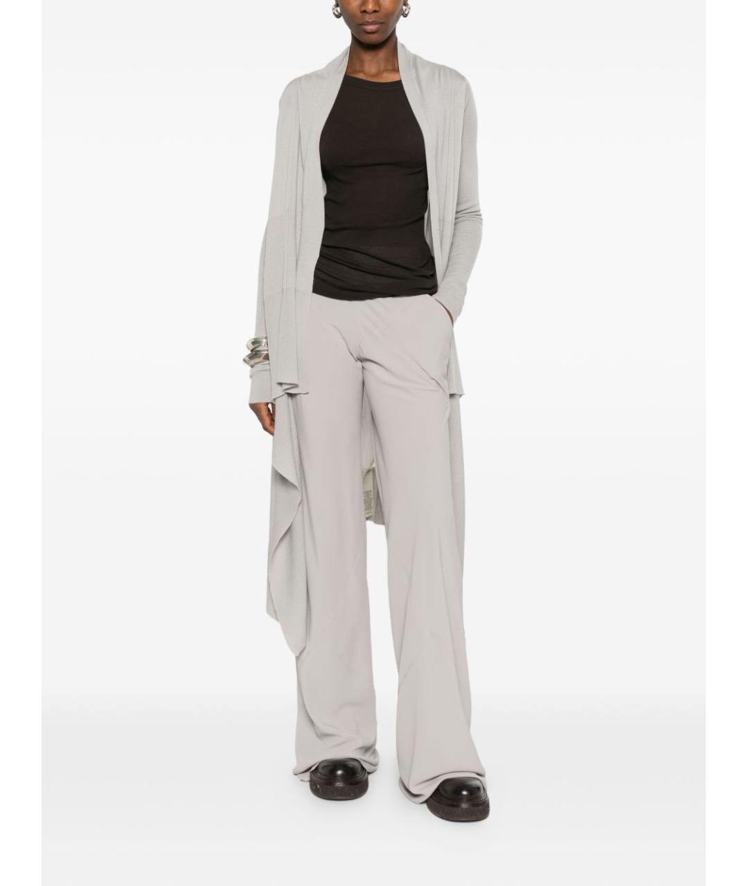 RICK OWENS Серый шерстяной кардиган, фото 2