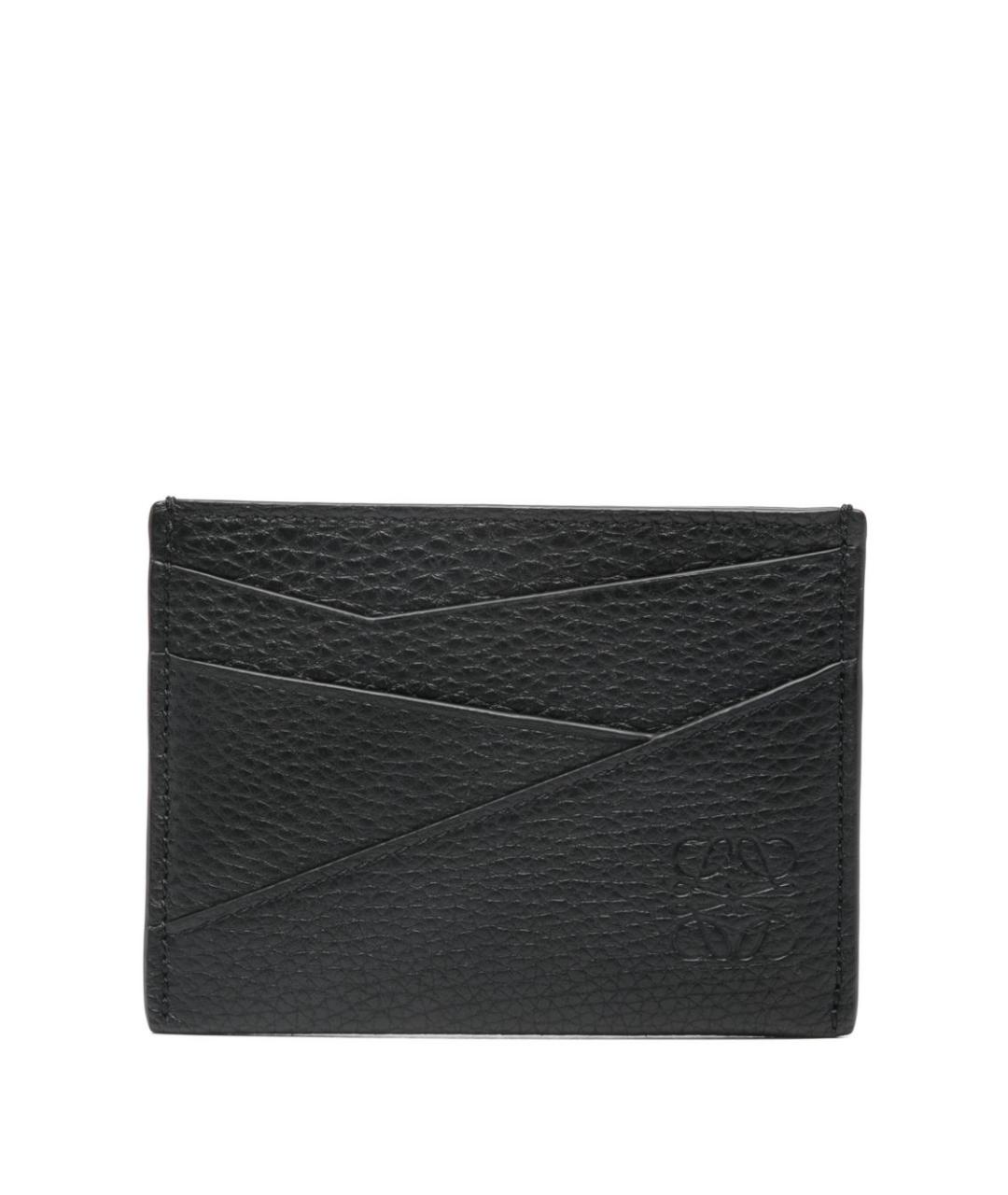 LOEWE Черный кожаный кардхолдер, фото 1