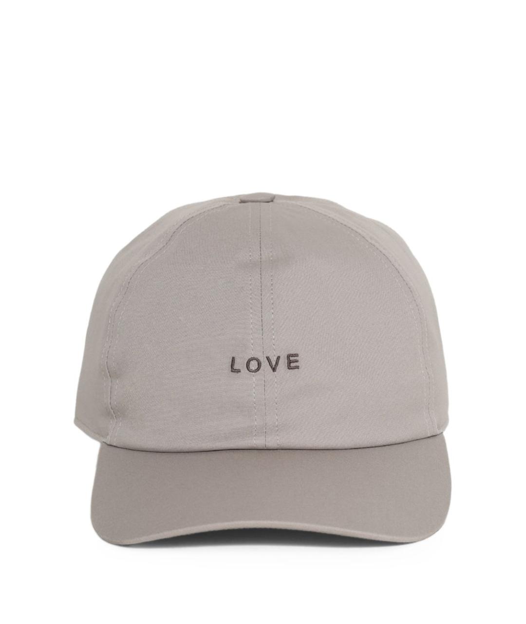 RICK OWENS Серая хлопковая кепка, фото 1