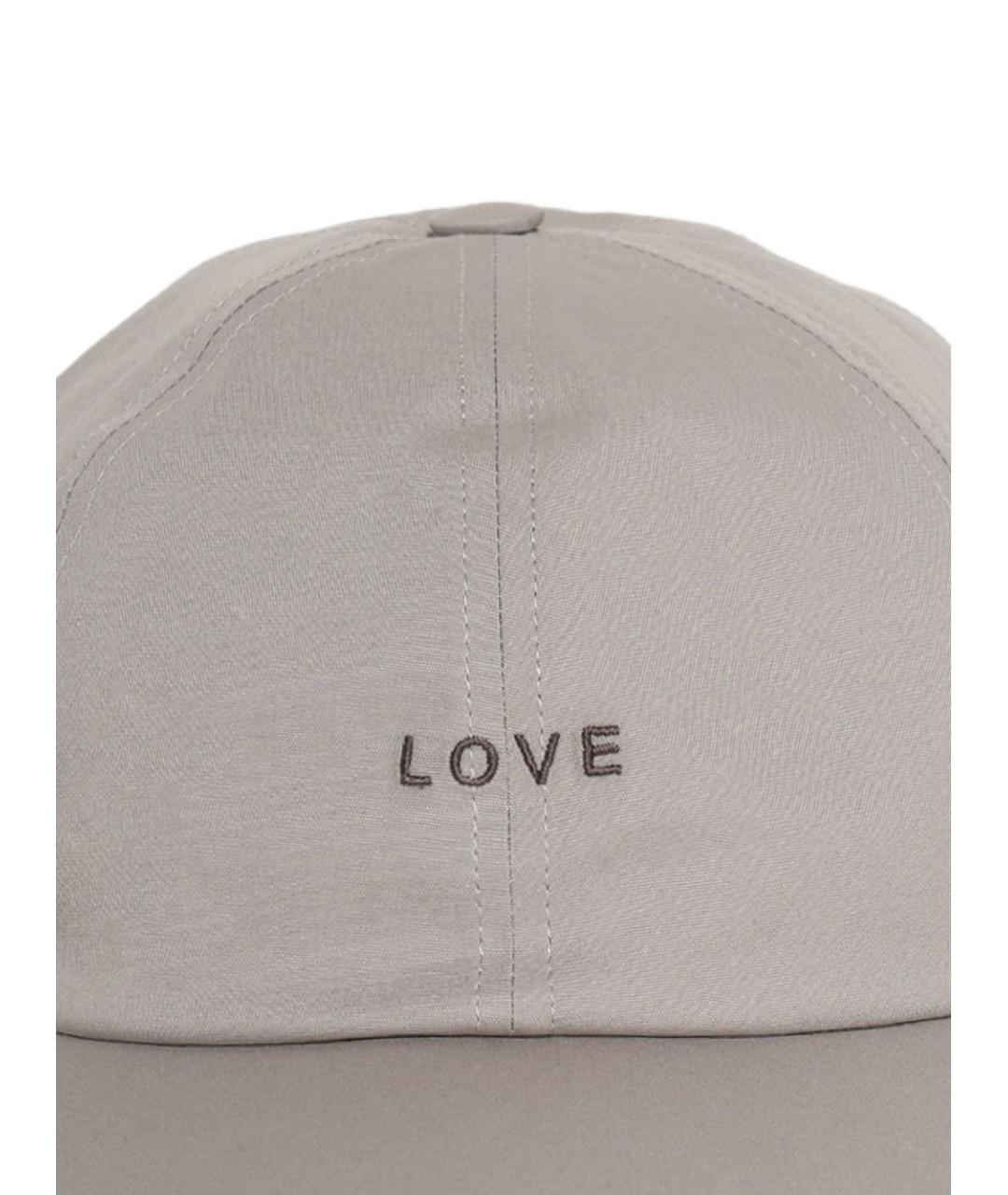 RICK OWENS Серая хлопковая кепка, фото 2