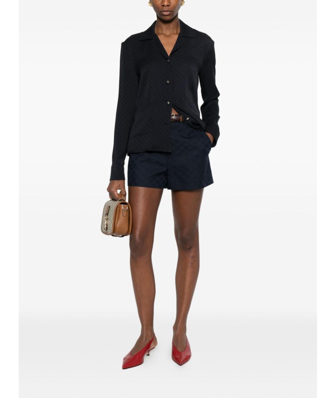 GUCCI Синяя вискозная рубашка, фото 4