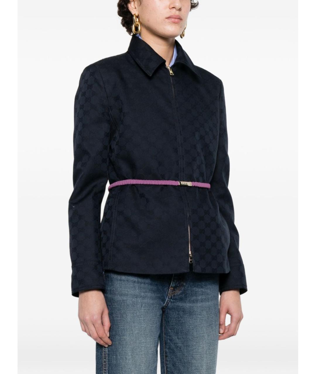 GUCCI Синяя полиэстеровая куртка, фото 5