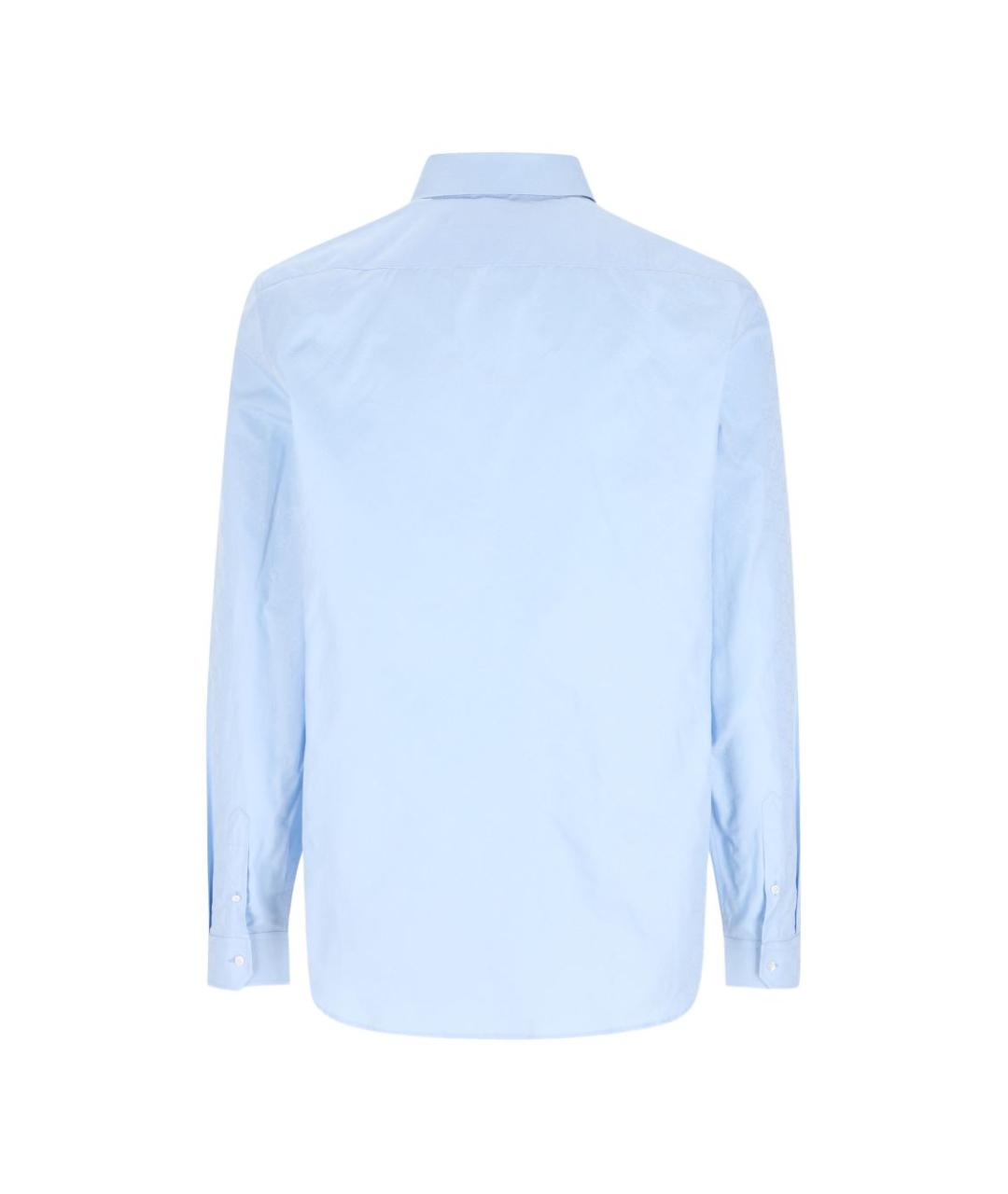 GUCCI Голубая хлопковая классическая рубашка, фото 2