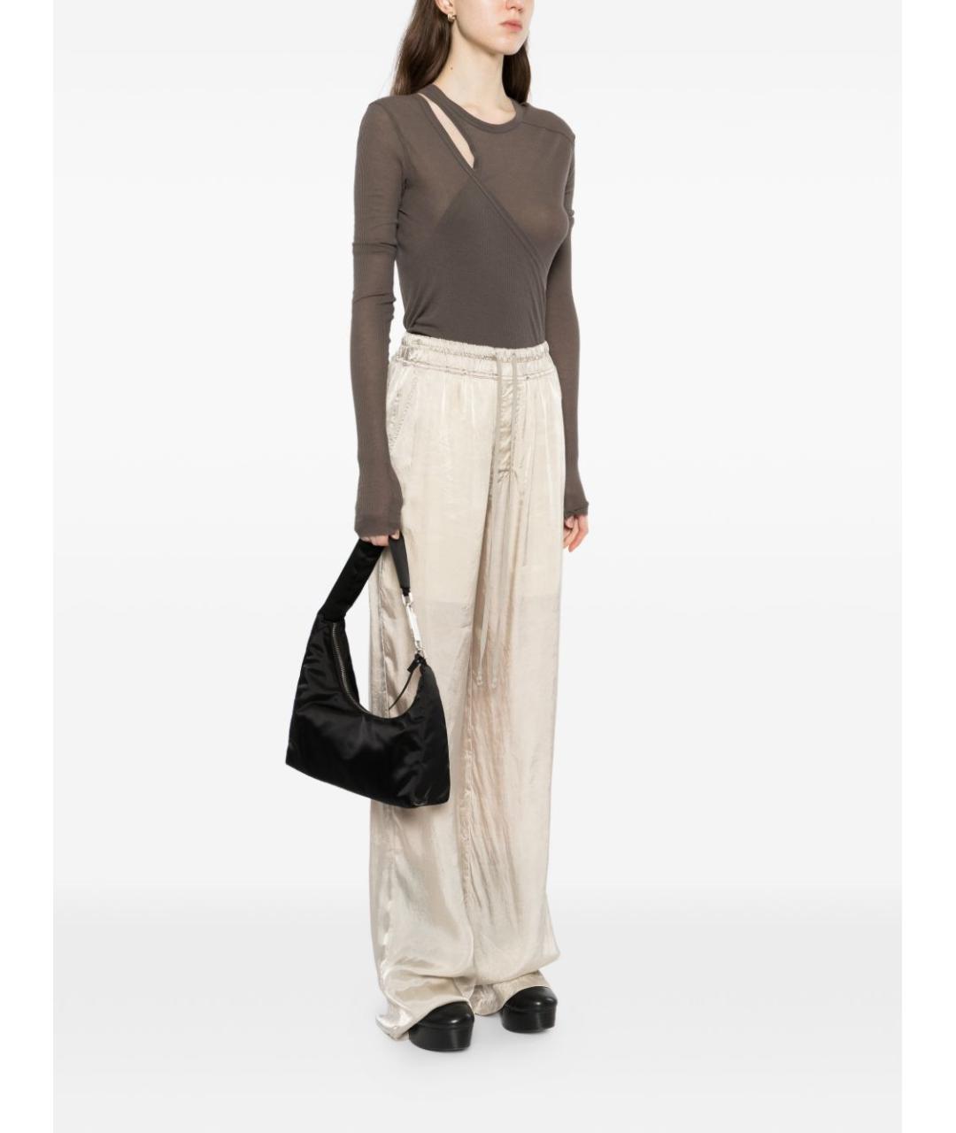 RICK OWENS Черная кожаная сумка через плечо, фото 4