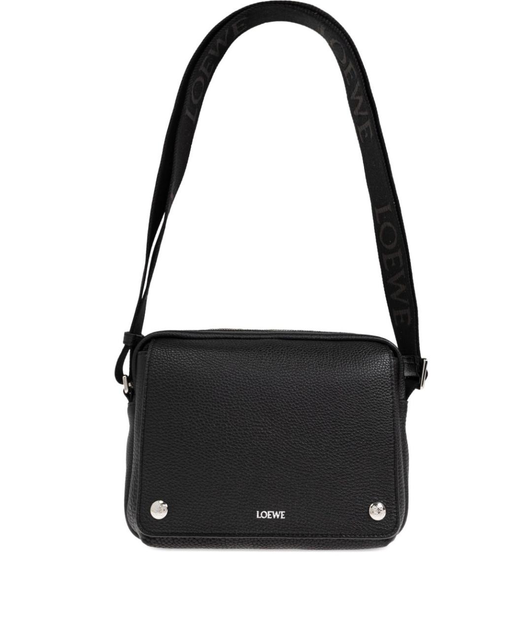 LOEWE Черная кожаная сумка на плечо, фото 1