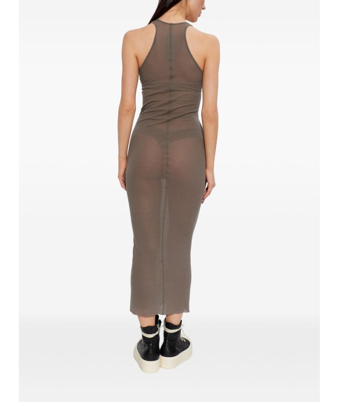 RICK OWENS Серое вискозное повседневное платье, фото 3