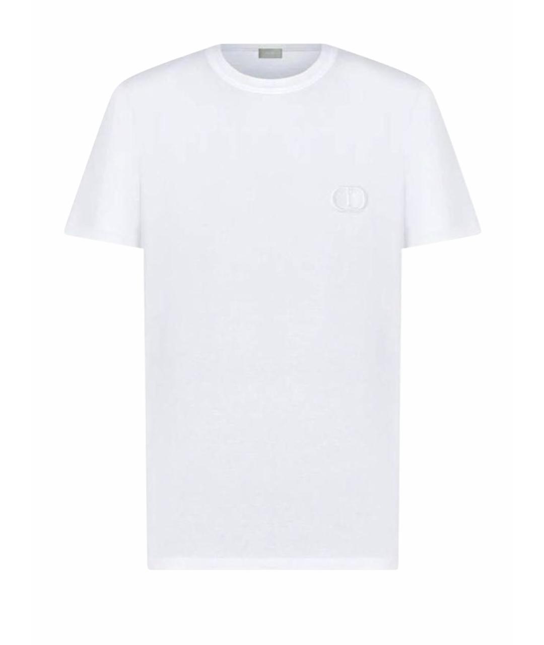 CHRISTIAN DIOR Белая хлопковая футболка, фото 1