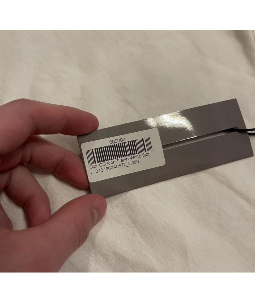 CHRISTIAN DIOR Белая хлопковая футболка, фото 5