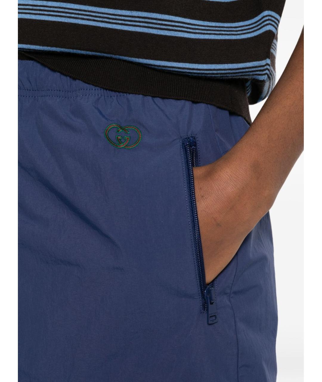 GUCCI Синяя юбка мини, фото 2